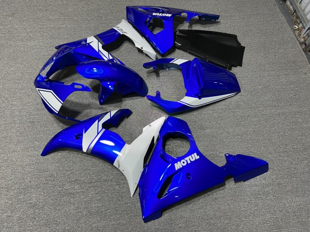 Purchase 2005 Blue White Motul Yamaha R6 Motorcycle Fairings UK
