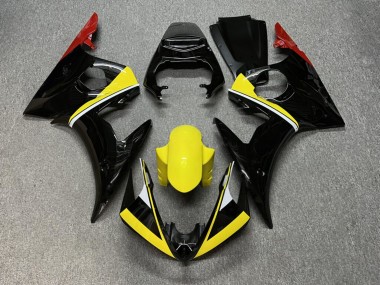 Purchase 2005 Glossy Black Yellow Red Yamaha R6 Motorcycle Fairings UK