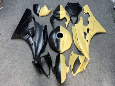 Purchase 2006-2007 Matte Forged Carbon Fiber Style & Desert Tan Yamaha R6 Motorcycle Fairings UK