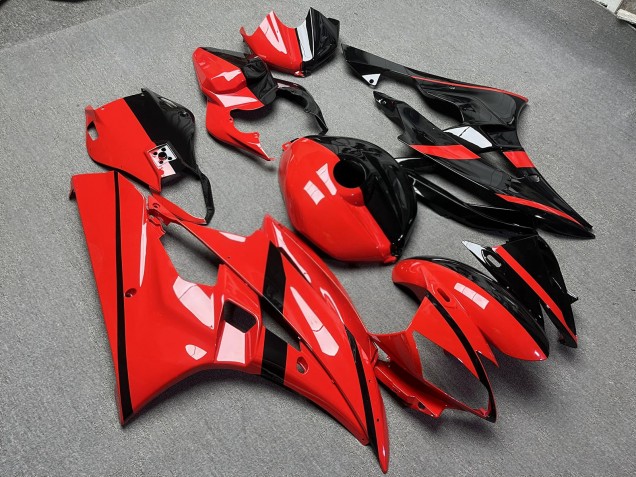 Purchase 2006-2007 Glossy Red & Black Split Yamaha R6 Motorcycle Fairings UK