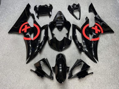 Purchase 2008-2016 Glossy Black & Red Yamaha R6 Motorcycle Fairings UK
