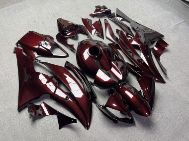 Purchase 2008-2016 Glossy Candy Red Carbon Fiber Style Yamaha R6 Motorcycle Fairings UK