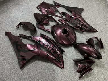 Purchase 2008-2016 Glossy Dark Red & Black Yamaha R6 Motorcycle Fairings UK