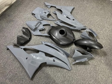 Purchase 2008-2016 Glossy Nardo Grey with Carbon Fiber Style Yamaha R6 Motorcycle Fairings UK