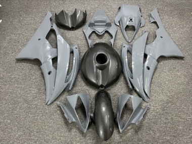 Purchase 2008-2016 Glossy Nardo Grey with Carbon Fiber Style Yamaha R6 Motorcycle Fairings UK