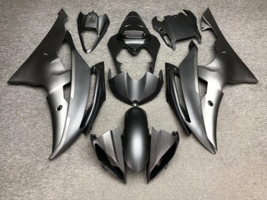 Purchase 2008-2016 Matte Carbon Fiber Style Dark Grey Yamaha R6 Motorcycle Fairings UK