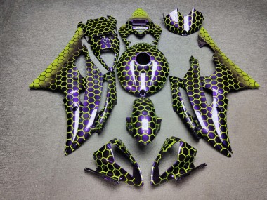 Purchase 2008-2016 Glossy Purple High Vis Yellow Honeycomb Yamaha R6 Motorcycle Fairings UK