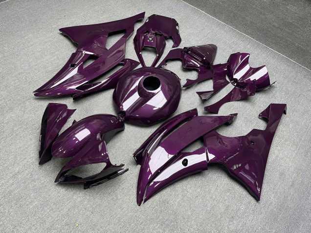Purchase 2008-2016 Glossy Pink Carbon Fiber Style Yamaha R6 Motorcycle Fairings UK