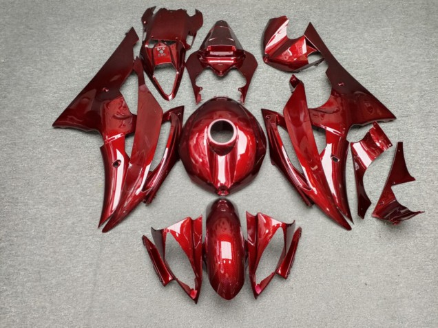 Purchase 2008-2016 Glossy Red Carbon Fiber Style Yamaha R6 Motorcycle Fairings UK