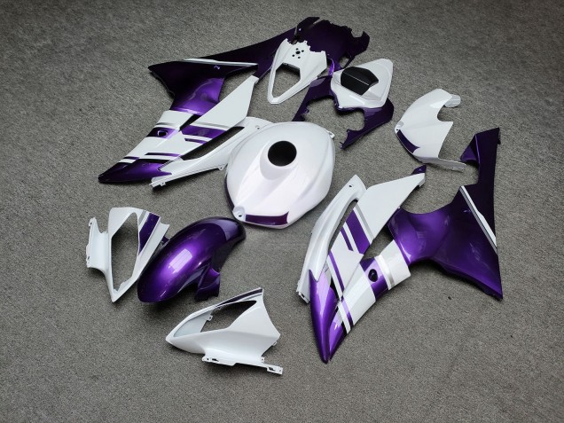 Purchase 2008-2016 Glossy White Purple Yamaha R6 Motorcycle Fairings UK