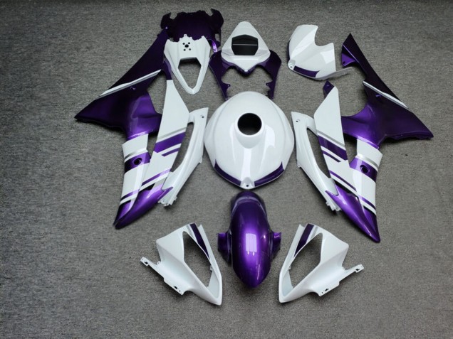 Purchase 2008-2016 Glossy White Purple Yamaha R6 Motorcycle Fairings UK
