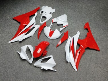 Purchase 2008-2016 Glossy Red White Yamaha R6 Motorcycle Fairings UK