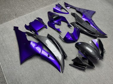 Purchase 2008-2016 Glossy Purple with Carbon Fiber Style Yamaha R6 Motorcycle Fairings UK