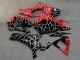 Purchase 2008-2016 Glossy Black Red Pattern Split Yamaha R6 Motorcycle Fairings UK