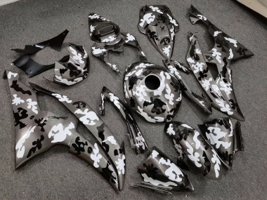 Purchase 2008-2016 Glossy Grey Camo Yamaha R6 Motorcycle Fairings UK
