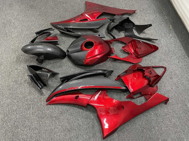 Purchase 2008-2016 Carbon Fiber Style Red Yamaha R6 Motorcycle Fairings UK