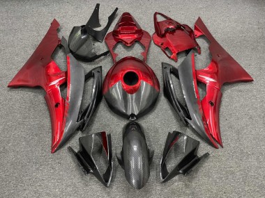Purchase 2008-2016 Carbon Fiber Style Red Yamaha R6 Motorcycle Fairings UK