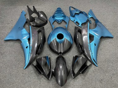 Purchase 2008-2016 Carbon Fiber Style Light Blue Yamaha R6 Motorcycle Fairings UK
