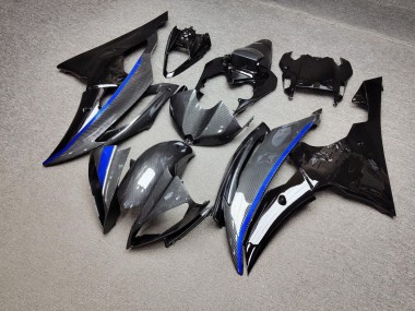 Purchase 2008-2016 Glossy Carbon Fiber Style Black Blue Yamaha R6 Motorcycle Fairings UK