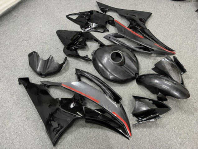Purchase 2008-2016 Carbon Fiber Style Red Yamaha R6 Motorcycle Fairings UK
