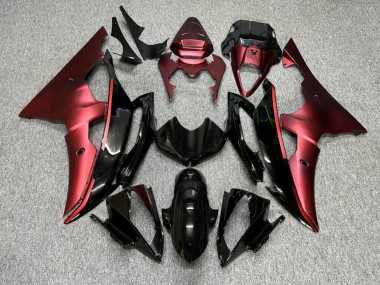 Purchase 2008-2016 Matte Red Glossy Black Yamaha R6 Motorcycle Fairings UK