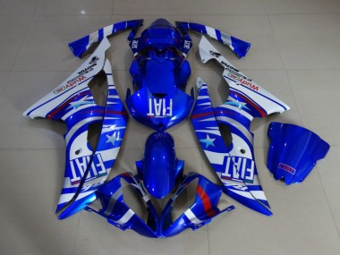 Purchase 2008-2016 Glossy Blue White Fiat Yamaha R6 Motorcycle Fairings UK
