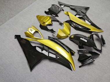 Purchase 2008-2016 Glossy Black Gold Yamaha R6 Motorcycle Fairings UK