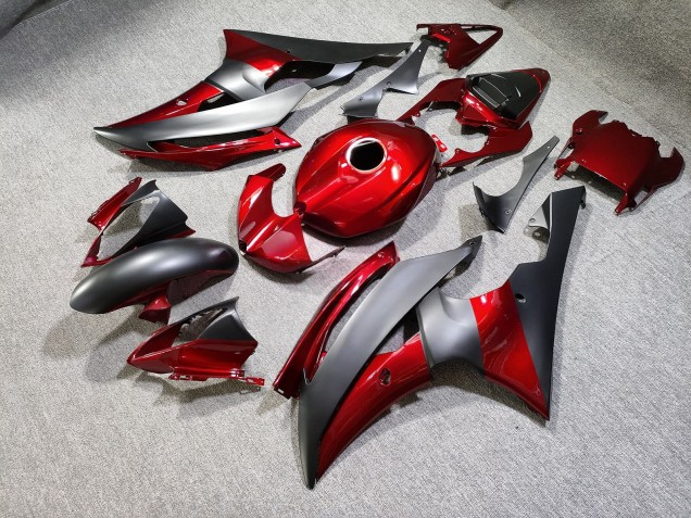 Purchase 2008-2016 Glossy Red Matte Black Yamaha R6 Motorcycle Fairings UK
