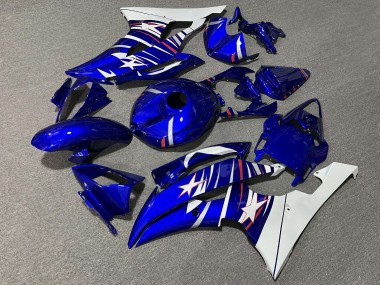 Purchase 2008-2016 Glossy Deep Blue White Yamaha R6 Motorcycle Fairings UK