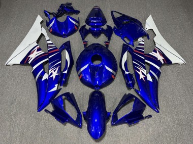Purchase 2008-2016 Glossy Deep Blue White Yamaha R6 Motorcycle Fairings UK