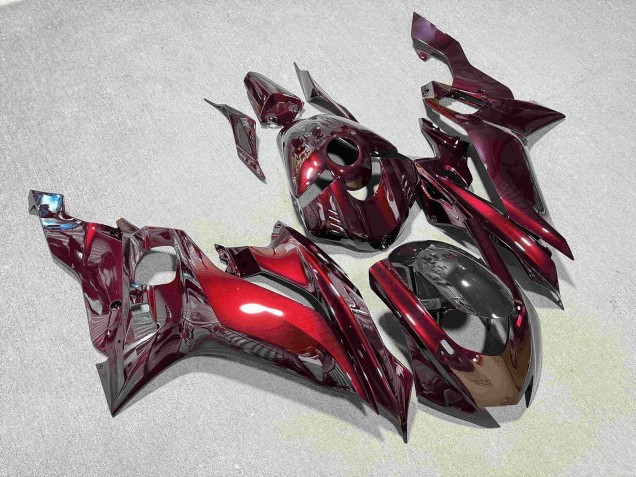 Purchase 2017-2025 Glossy Maroon Red & Black Yamaha R6 Motorcycle Fairings UK