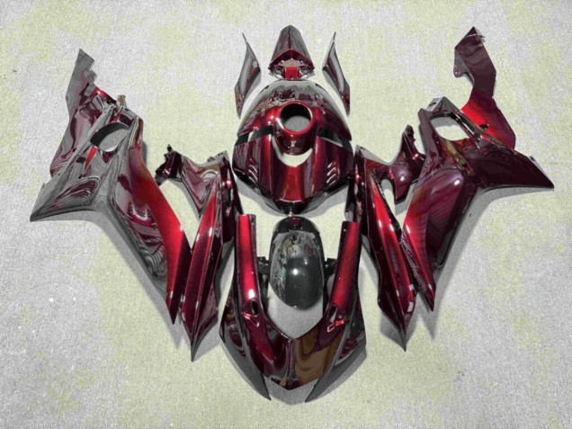 Purchase 2017-2025 Glossy Maroon Red & Black Yamaha R6 Motorcycle Fairings UK