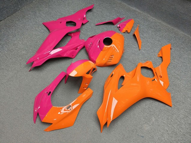 Purchase 2017-2025 Glossy Pink & Orange Split Yamaha R6 Motorcycle Fairings UK