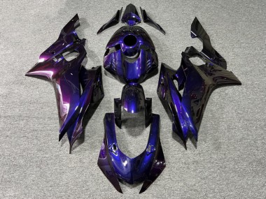 Purchase 2017-2025 Glossy Blue Pink Iridescent Yamaha R6 Motorcycle Fairings UK