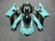 Purchase 2017-2025 Glossy Turquoise with Gold Carbon Fiber Style Yamaha R6 Motorcycle Fairings UK