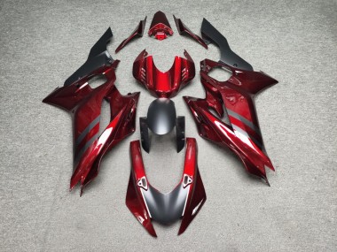 Purchase 2017-2025 Glossy Candy Red Matte Black Yamaha R6 Motorcycle Fairings UK