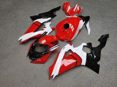 Purchase 2017-2025 Glossy Red White Black Yamaha R6 Motorcycle Fairings UK