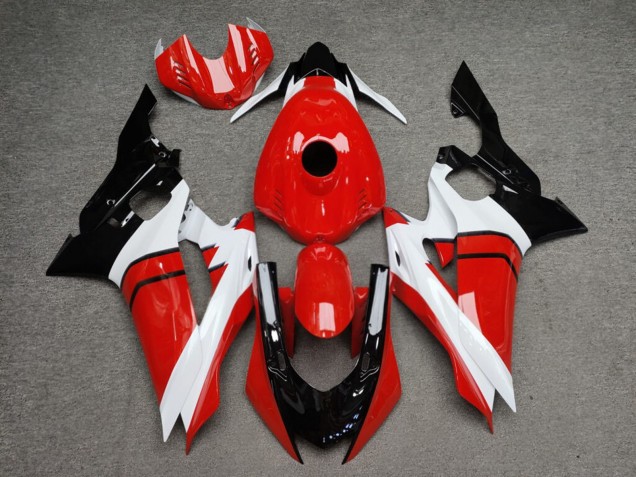 Purchase 2017-2025 Glossy Red White Black Yamaha R6 Motorcycle Fairings UK