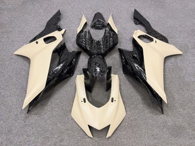 Purchase 2017-2025 Matte Tan Glossy Forged Carbon Fiber Style Yamaha R6 Motorcycle Fairings UK