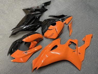 Purchase 2017-2025 Glossy Forged Carbon Fiber Style & Orange Split Yamaha R6 Motorcycle Fairings UK