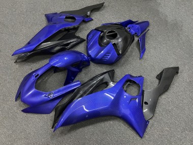 Purchase 2017-2025 Black Blue Carbon Fiber Style Yamaha R6 Motorcycle Fairings UK