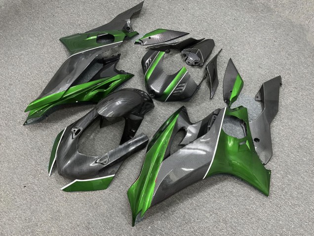 Purchase 2017-2025 Carbon Fiber Style Green Yamaha R6 Motorcycle Fairings UK