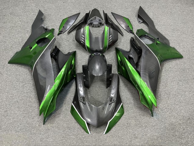 Purchase 2017-2025 Carbon Fiber Style Green Yamaha R6 Motorcycle Fairings UK