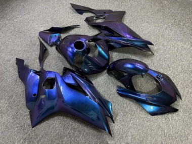 Purchase 2017-2025 Glossy Blue Purple Iridescent Yamaha R6 Motorcycle Fairings UK