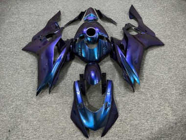 Purchase 2017-2025 Glossy Blue Purple Iridescent Yamaha R6 Motorcycle Fairings UK