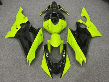 Purchase 2017-2025 Glossy Black Lime Green Yamaha R6 Motorcycle Fairings UK