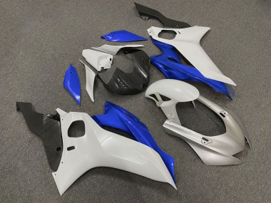 Purchase 2017-2025 Glossy Silver White Blue Yamaha R6 Motorcycle Fairings UK