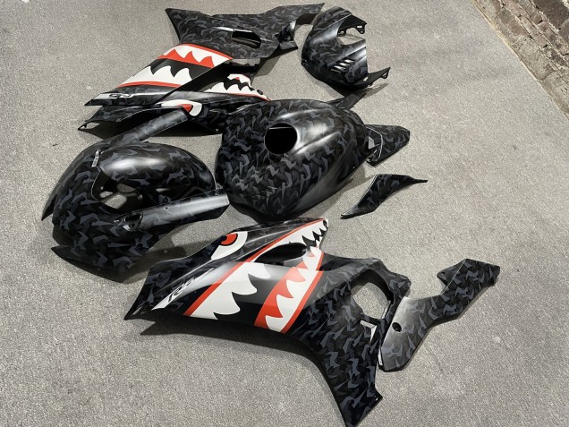 Purchase 2017-2025 Dark Urban Camo Shark Yamaha R6 Motorcycle Fairings UK