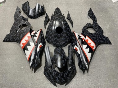 Purchase 2017-2025 Dark Urban Camo Shark Yamaha R6 Motorcycle Fairings UK