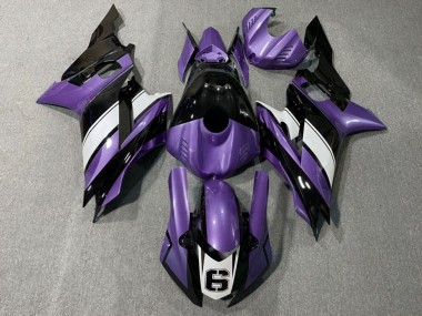 Purchase 2017-2025 Glossy Purple Black White Yamaha R6 Motorcycle Fairings UK